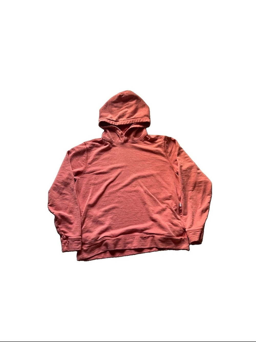 Outerknown Men's Orange Sur Snap Hemp / Cotton Pullover Hoodie Size XL